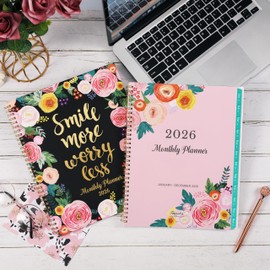 2026 Monthly Planner - 2026 Planner from Jan. 2026 - Dec. 2026, Monthly Planners 8.5“ x 11”, 2026 Calendar 12 Month with Pocket