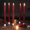 Wondise Flameless Taper Candles with Timer, Battery Operated Real Wax