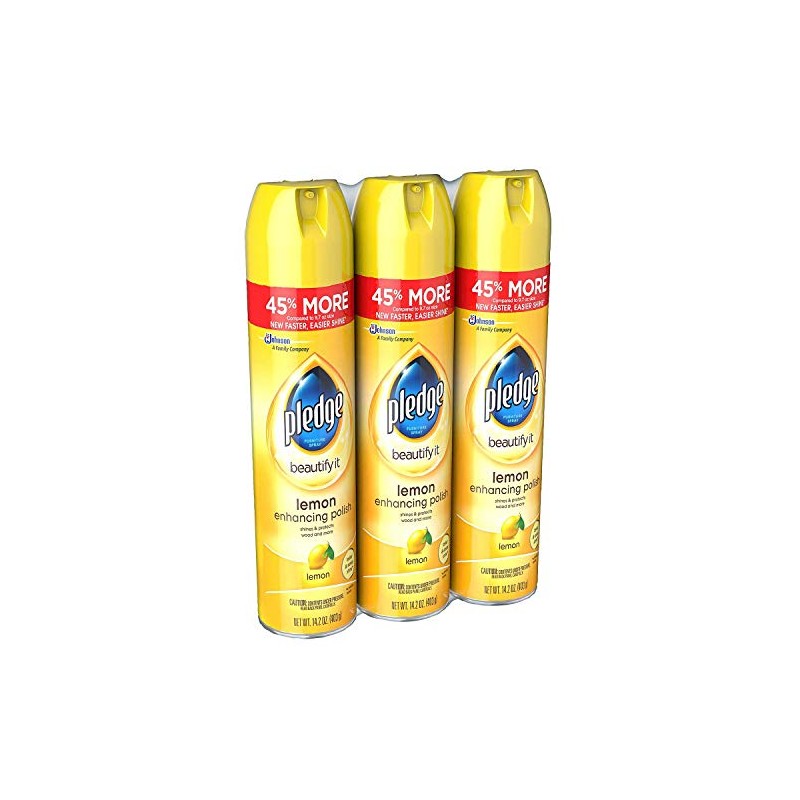 Pledge Furniture Spray, Lemon (14.2oz, 3pk.)