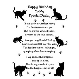 from The Cat Verse Poem Birthday Card (White, Special Daddy)
