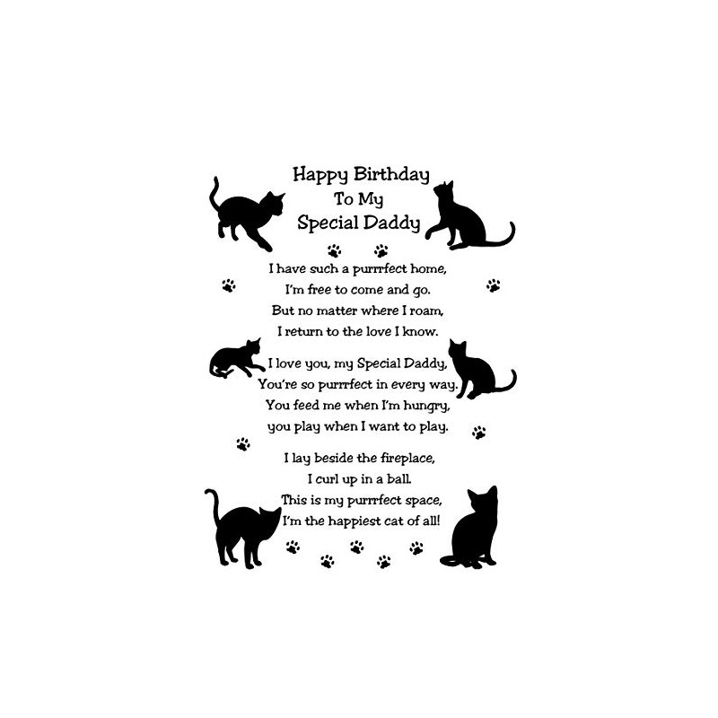 from The Cat Verse Poem Birthday Card (White, Special Daddy)