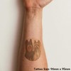 'Two Yorkshire Terriers Portrait' Temporary Tattoo - Water Resistant, Skin-Safe,