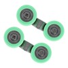 2Pcs UShaped Wheels Stainless Steel 4Wheel Small Rollers Shower Door