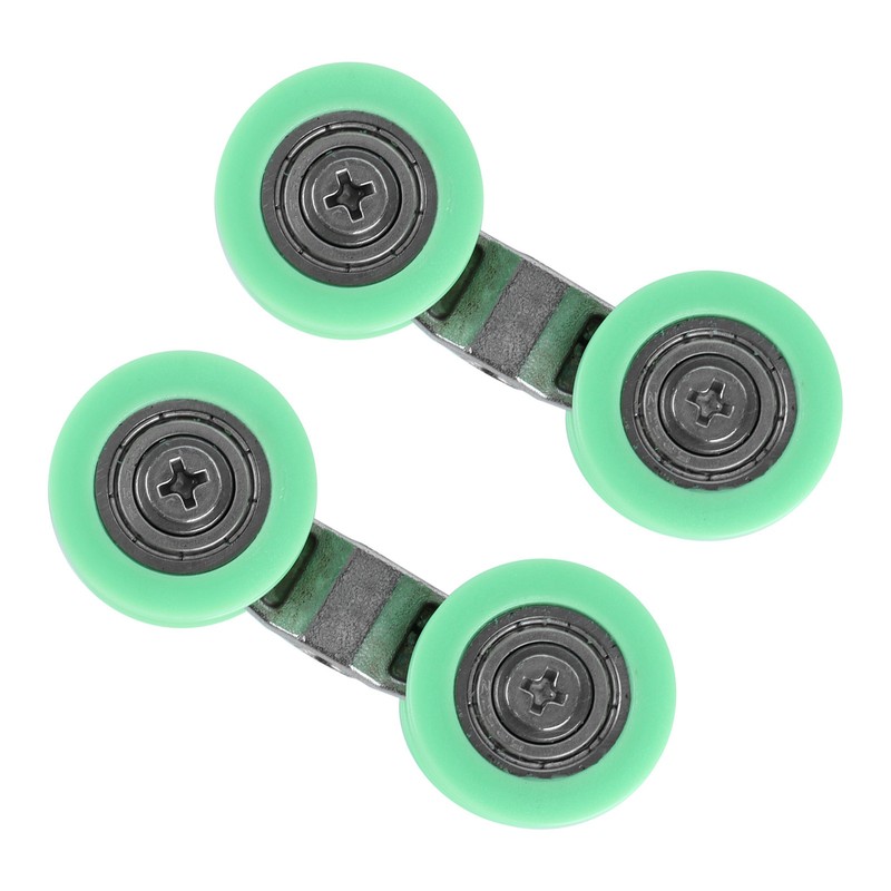 2Pcs UShaped Wheels Stainless Steel 4Wheel Small Rollers Shower Door