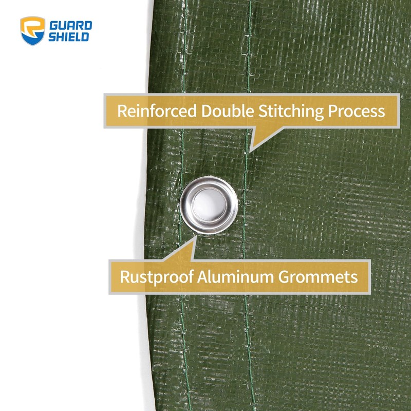 GUARD SHIELD Round Tarp 8 Feet Waterproof Heavy Duty Circle