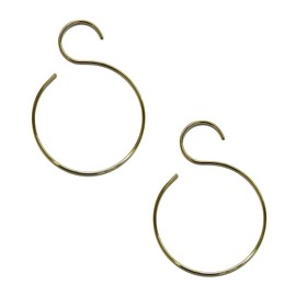 TVETE [Set of 2, Gold] S-Shaped Hook, Twist, S-Shaped Hanger, Bag Hanger, S-Shaped Hook, Large, Multi-functional Hanger, Belt, Scarf, Closet Organization, Items, Wall Mounted, Space Saving Storage