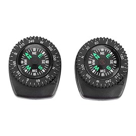 2pcs Wristband Compasses Portable Detachable Watch Band Slip Slide Navigation Wrist Compass Emergency Survival Kit for Camping Boating Hiking Traveling or Other Outdoor Activities