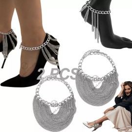 Dolores Tobillera Pulsera Mujer Eslabones Pie Tobillo Tacón Moda Set