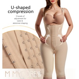 M MYODRESS Fajas Postparto Para Mujer Fajas Colombianas Moldeadoras Invisibles Shapewear Bodysuit Snatched Body Corset Women Shapewear Tummy Control Plus Size Waist Trainer For Women Post Partum 3XL