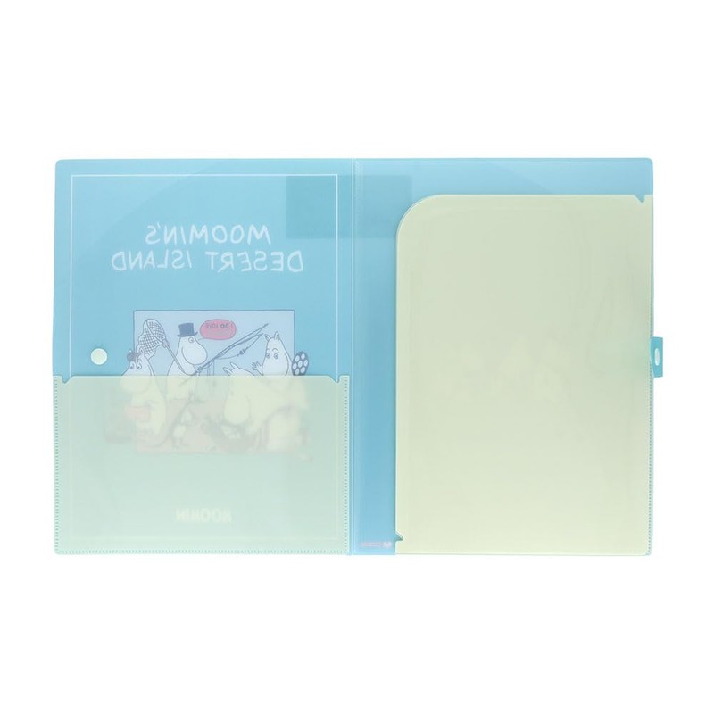 Sun-Star Stationery S2175940 Moomin Goods, Clear File, Multi-functional, Button Included,