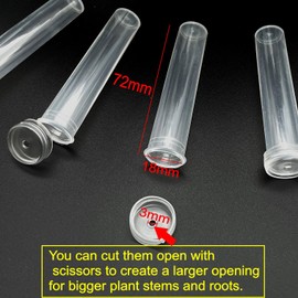 JZK 30x Reusable Plastic Flower Water Tubes with Cap, Floral Water Tubes for Flower Arrangements, Keeping Plants Flower Fresh, Flower Test Tubes for Flower Arranging