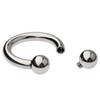 Removable Large C-Shape Opening-Ring Accessory, Men's Stainless Steel Weight Ring