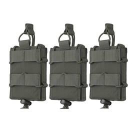 Lancer Tactical MR Airsoft Rifle 5.56/7.62 Magazine Pouch - 3 Pack (Ranger Green)