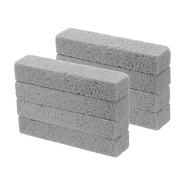 HARFINGTON 8pcs Natural Pumice Stone, Toilet Bowl Cleaner Pumice Stone for Hard Water Marks Cleaning on Toilets, Grills, Tiles, Grout, Sinks, Bathtubs, Pools, Gray