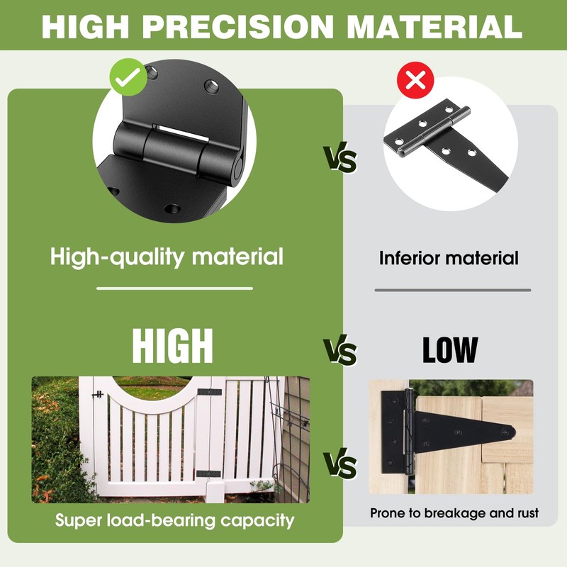 Mdkave Heavy Duty Gate Hinges,270° Solid Double Layer Folding Butt