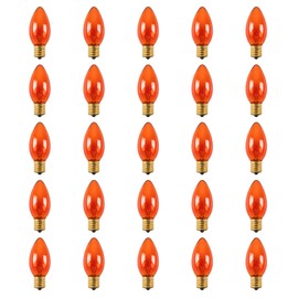 Northlight Pack of 25 Incandescent C9 Orange Christmas Replacement Bulbs
