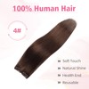 Vlasy Clip in Hair Extensions Human Hair, 2 Pcs Seamless