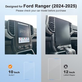 BSTW for 2024 Ford Ranger Screen Protector for 2024 2025 Ford Ranger XL/XLT SYNC 4A 10-in for 2024 Ford Ranger Pickup Truck Accessories Anti-Scratch Tempered Glass Protective Film