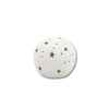 Ceramic LED Ball with Stars White 12 x 10 cm