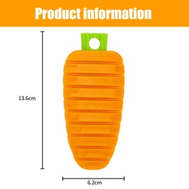 Vegetable Scrubber, Potato Scrubbing Brush Carrot Shape Hanging Vegetable Brush Fruit Brush for Vegetable for Potato(Orange)