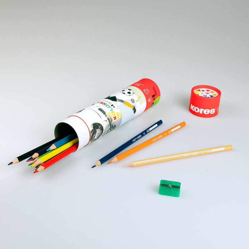 Kores - Kolores, 12 Triangular Shape Colouring Pencils - Twist