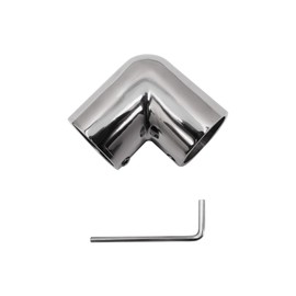 SHENGHUISS Boat Hand Rail Fitting Marine Grade 316 Stainless Steel Polished Pipe Connector with L Shape Hex Key (1 inch 90 Degree)