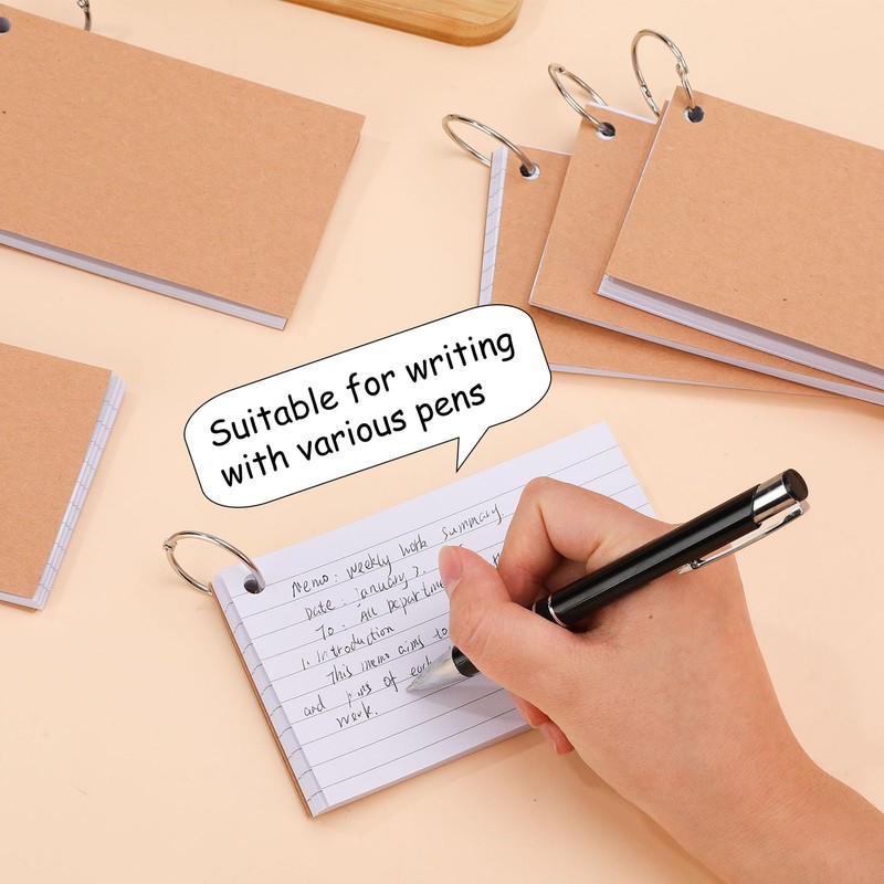 Candcamp Flash Cards,300 PCS Revision Cards White Ruled Index Cards