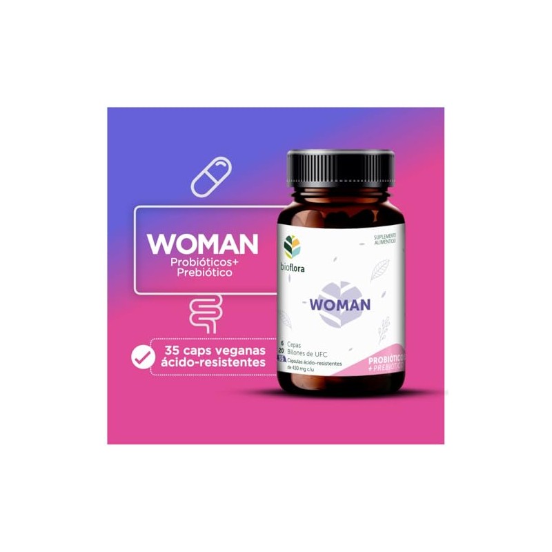 Pack 2 ProbióticosWoman 6 Cepas 20 Billones UFC Suplemento Mujer
