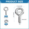 sourcing map 5 Pack Eye Bolts, M5 x 15mm 304