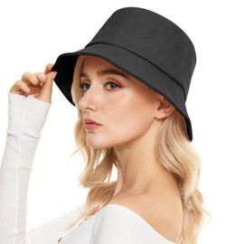 Durio Fishing Hat Women's Sun Hat Men Unisex Summer Hat Bucket Hat Fishing Hat Fishing Hat Foldable Hat Black One Size