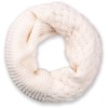 styleBREAKER knit loop scarf with pattern mix, single-colour fine-knit snood,