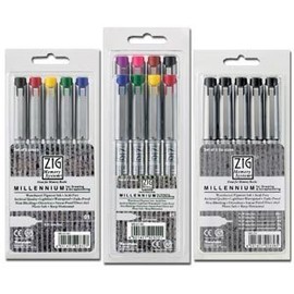 ZIG Millennium Fineliner Drawing Pen Sets - 005 (0.20mm) 5 Pen Set