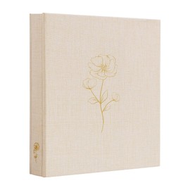 Tslespcx Photo Album 8x10 100 Photos, 100 Pockets Picture Album, Linen Fabric Cover Picture Book for Photos, 8x10 Photo Album Book for Wedding Travel Family Memories(Beige)