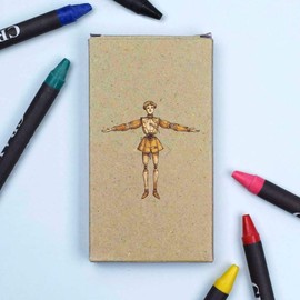 Azeeda 'Vintage Wooden Puppet' Coloured Crayon Set (CY00033940)