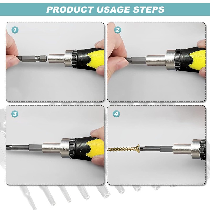 Torx Screwdriver Bit Set 50mm, 1/4 Inch Torx Security Bits
