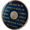 10 Year AA Medallion 1.5" Large Metallic Midnight Blue Sobriety