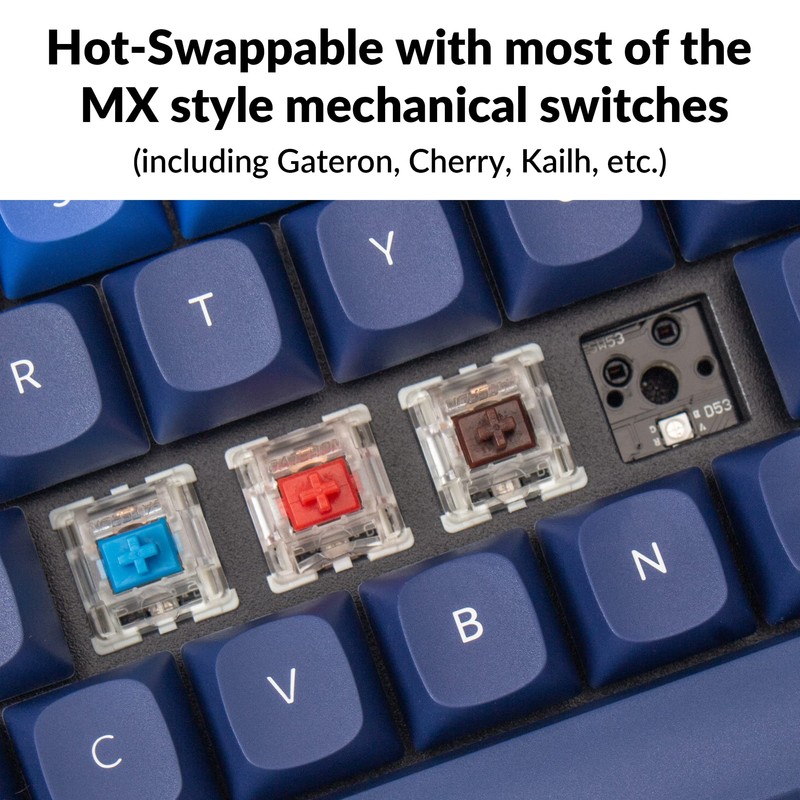 Keychron Q7 Wired Custom Mechanical Keyboard, 70% Layout QMK/VIA Programmable