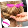 Ipetboom 4pcs Purple Fine Hair Stylist Clips with Built in