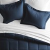 Merit Linens 8-Piece Down-Alternative Comforter Set - Twin Navy