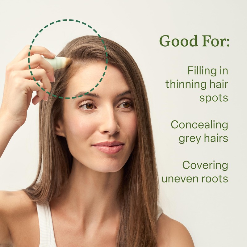 Divi Root Touch-Up Powder, Medium Brown Hair Coverage – Temporary