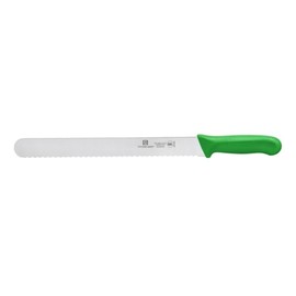 A-to-Z Supply SLKF418GR Slicer, 12" Blade, Wavy Edge, Green Polypropylene Handles, German Steel, NSF