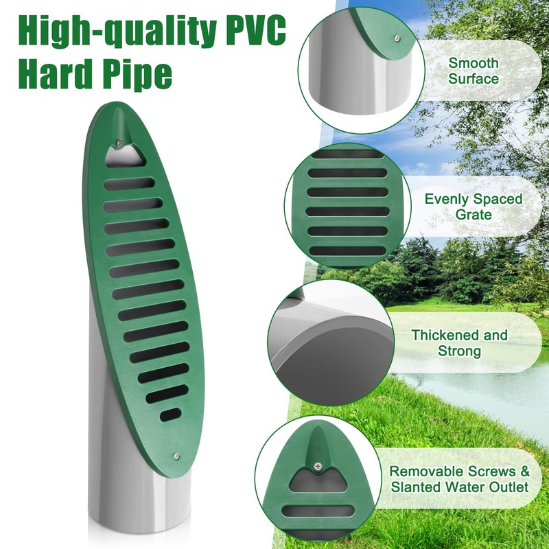 Anglekai 4 Inch Angled Slope Drainage Pipe, 2PCS Angled Drainage