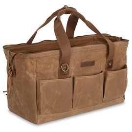 Heavy Duty Tool Bag 18-Inch, 12-Pocket Portable Empty Tool Box Organizer Storage, Toolbox Organization, Soft Handle Carrying Toolbag with Large Zipper, Father Day Dad Men Mechanic Birthday Gift