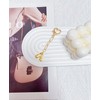LAEKOU Initial Bag Charms Keychain, Letter Key Chain Charm Accessories