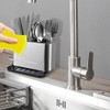 PELLUM Sponge Holder for Kitchen Sink, Stainless Steel Rustproof, Sink