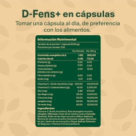 MAX IMMUN D-FENS Vitamina C, Vitamina D3, Zinc, Equinacea, Ajo, Jengibre y Curcuma. Con 200 capsulas de 500mg (Más de 6 meses). VitalBotanics. Vitaminas y Suplementos. Libre de Gluten y Aditivos