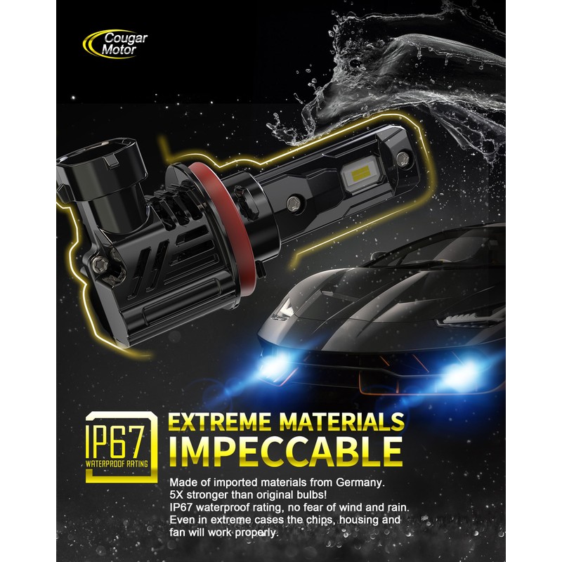 Cougar Motor H11 Bulbs, H11 Light Bulb H9 H8 Fog