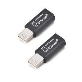 EVanlak Mini disport Display Emulator Premium Aluminum DP Dummy Plug take Advantage of a high end Graphics Card remotely fit Headless 2560x1600@60Hz-2P