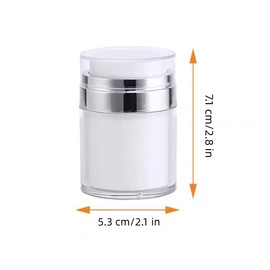 Cream Jar Vacuum Bottle Cosmetics Sub Bottle,2Pcs Airless Pump Jars,Empty Cosmetic Jar,Acrylic Makeup Cosmetic Jar Containers,Acrylic Makeup Cosmetic Jar,Empty Cream Containers,Airless Pump Jar Pot