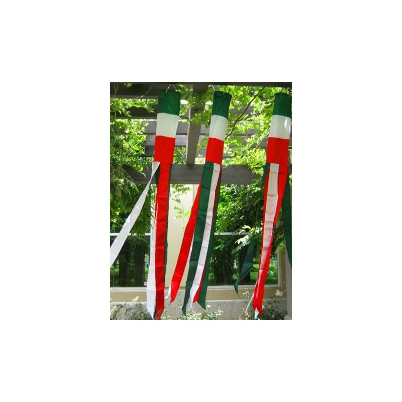 60" Lot of 2 Italy Nylon Wind Sock Windsock